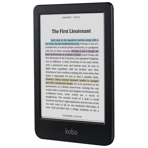 Open Box - Kobo Clara Colour 6" Digital eReader with Touchscreen - Black