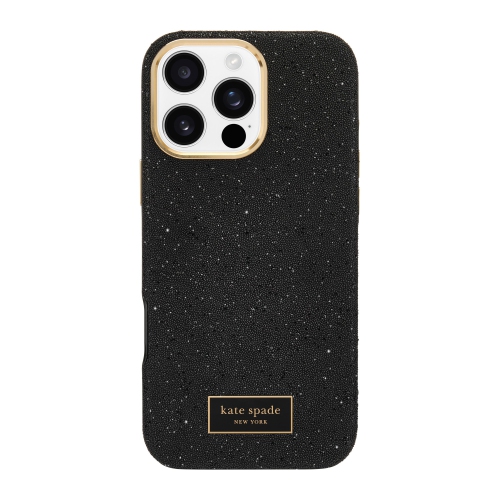 Kate Spade iPhone 16 Pro Max Fitted Hard Shell Case - Black/Gold