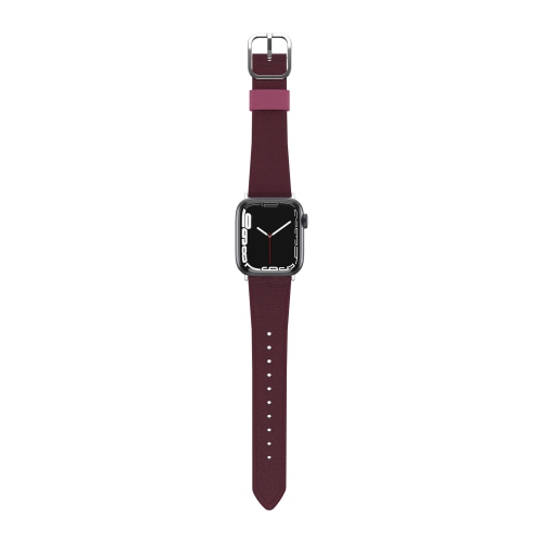 OtterBox Symmetry Cactus Leather Watch Band for 38mm, 40mm, 41mm Watches - Eco-Friendly Red Hard Shell Case