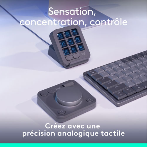 Console numérique programmable et molette de commande MX Creative de Logitech - Graphite