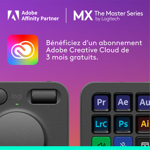 Console numérique programmable et molette de commande MX Creative de Logitech - Graphite