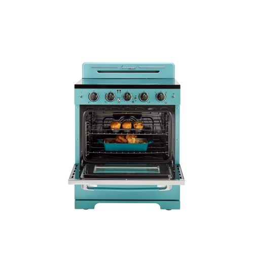Unique Appliances Classic Retro 30-inch 3.9 cu. ft. Retro Electric Range with Convection Oven in Ocean Mist Turquoise