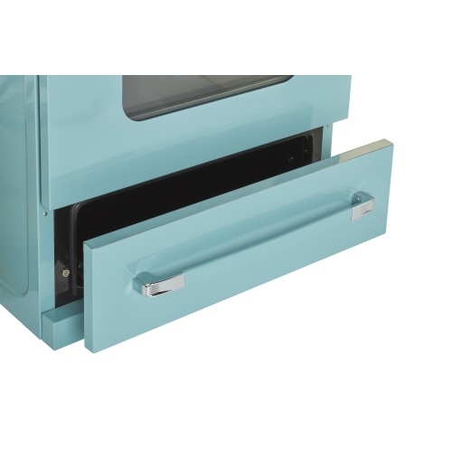 Unique Appliances Classic Retro 30-inch 3.9 cu. ft. Retro Electric Range with Convection Oven in Ocean Mist Turquoise