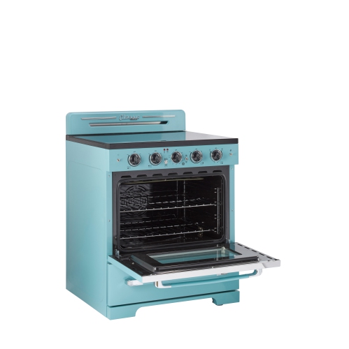 Unique Appliances Classic Retro 30-inch 3.9 cu. ft. Retro Electric Range with Convection Oven in Ocean Mist Turquoise