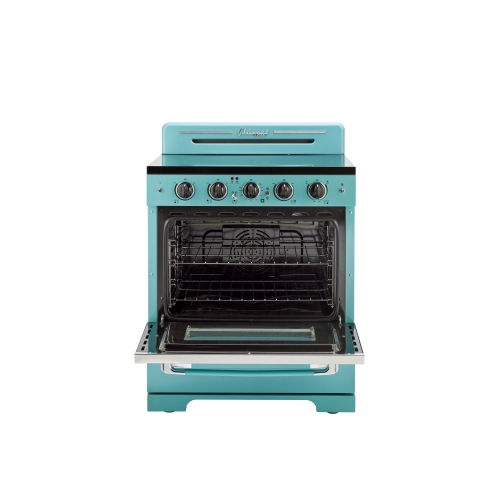 Unique Appliances Classic Retro 30-inch 3.9 cu. ft. Retro Electric Range with Convection Oven in Ocean Mist Turquoise