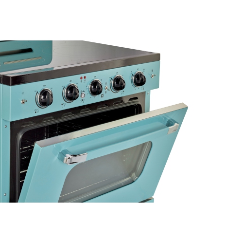 Unique Appliances Classic Retro 30-inch 3.9 cu. ft. Retro Electric Range with Convection Oven in Ocean Mist Turquoise