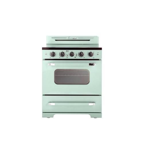 Classic Retro d'unique électroménagers de 30 po et 3,9 pi3. avec Cuisinière électrique rétro avec four à convection vert menthe