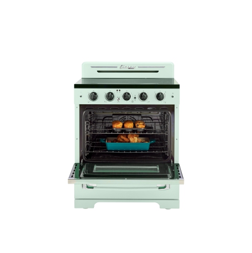 Unique Appliances Classic Retro 30-inch 3.9 cu. ft. Retro Electric Range with Convection Oven in Summer Mint Green