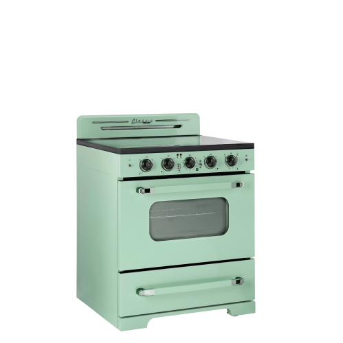 Unique Appliances Classic Retro 30-inch 3.9 cu. ft. Retro Electric Range with Convection Oven in Summer Mint Green