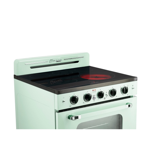 Unique Appliances Classic Retro 30-inch 3.9 cu. ft. Retro Electric Range with Convection Oven in Summer Mint Green