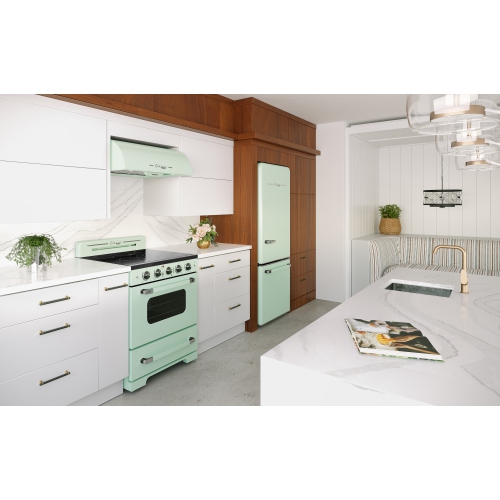 Unique Appliances Classic Retro 30-inch 3.9 cu. ft. Retro Electric Range with Convection Oven in Summer Mint Green