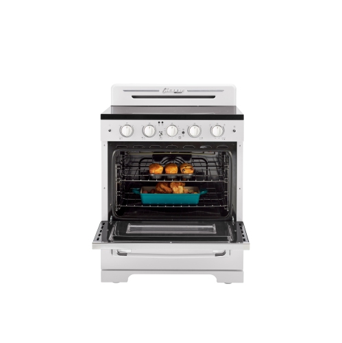 Unique Appliances Classic Retro 30-inch 3.9 cu. ft. Retro Electric Range with Convection Oven in Marshmallow White