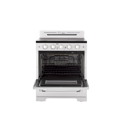 Unique Appliances Classic Retro 30-inch 3.9 cu. ft. Retro Electric Range with Convection Oven in Marshmallow White