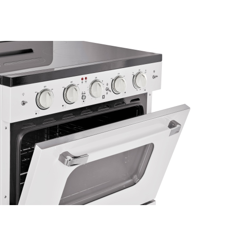 Unique Appliances Classic Retro 30-inch 3.9 cu. ft. Retro Electric Range with Convection Oven in Marshmallow White