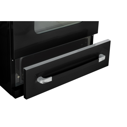 Unique Appliances Classic Retro 30-inch 3.9 cu. ft. Retro Electric Range with Convection Oven in Midnight Black