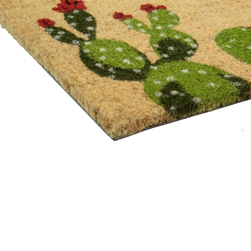 Natural Coir Cactus "Welcome" Outdoor Doormat 18" x 30"