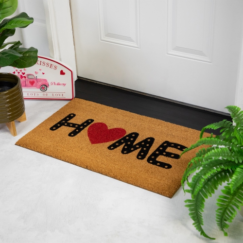 Natural Coir Home Heart Outdoor Doormat 18" x 30"
