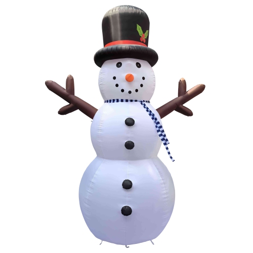 Lighted Inflatable Snowman Outdoor Commerical Christmas Decoration - 20'
