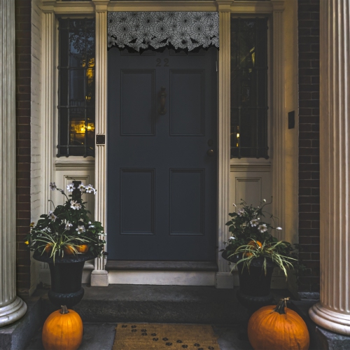 Spider Webs and Bats Halloween Valance Decoration - 5.25'