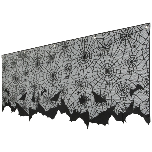 Spider Webs and Bats Halloween Valance Decoration - 5.25'