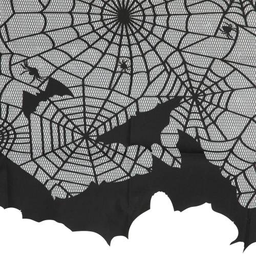 Spider Webs and Bats Halloween Valance Decoration - 5.25'