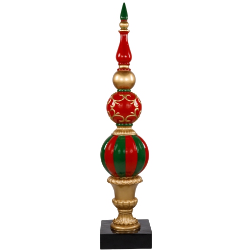 NORTHLIGHT  Commercial Size Ball Finial Christmas Decoration 48" - Gold And In Red
