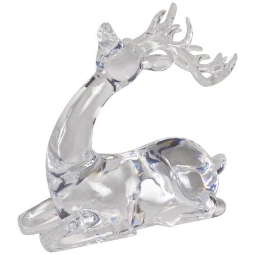 Laying Acrylic Deer Christmas Decoration - 6.25"