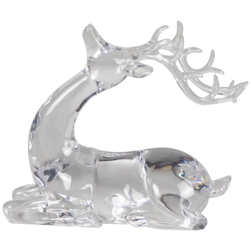 Laying Acrylic Deer Christmas Decoration - 6.25"
