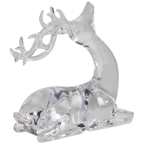 Laying Acrylic Deer Christmas Decoration - 6.25"