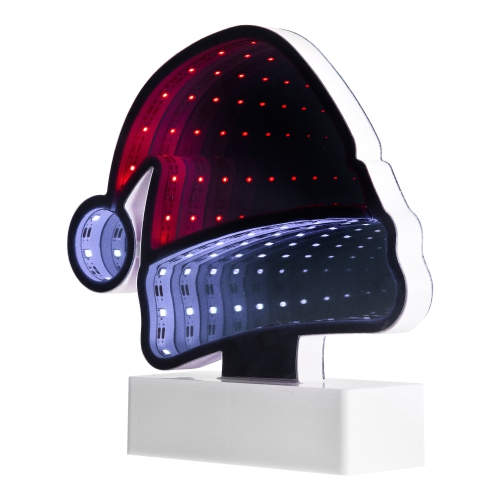 LED 3D Santa Hat Christmas Infinity Mirror - 6.5"