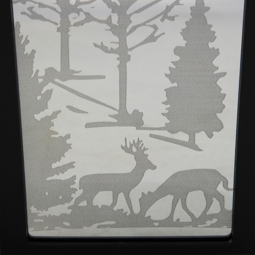 LED Lighted Deer and Winter Trees Christmas Lantern - 11"
