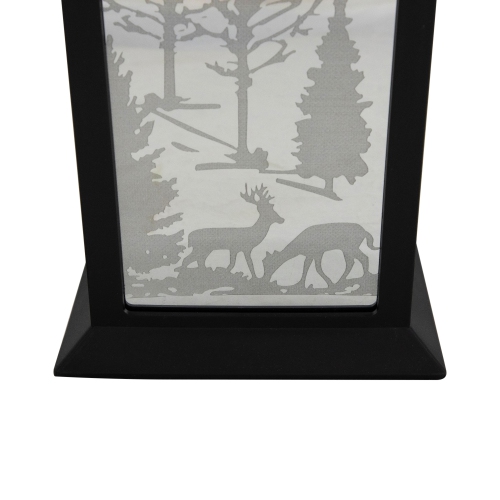 LED Lighted Deer and Winter Trees Christmas Lantern - 11"