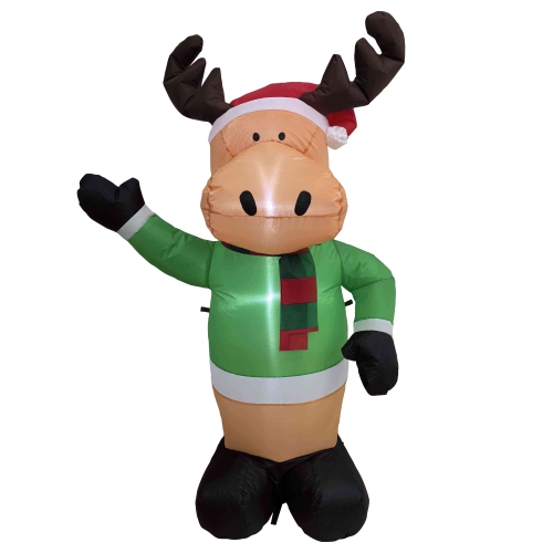 Lighted Inflatable Moose Outdoor Christmas Decoration - 4.25'