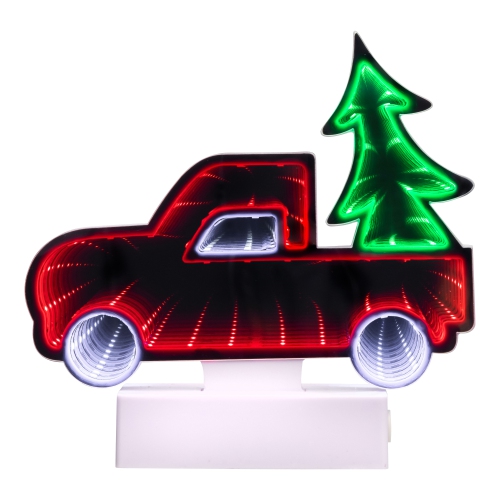 LED 3D Truck Christmas Infinity Mirror - 7.25"