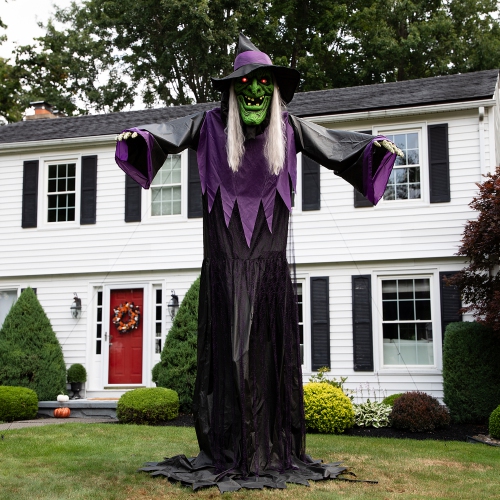 Huge Lighted and Animated Talking Witch Commercial Outdoor Halloween Decoration - 15'
