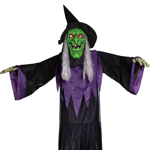 Huge Lighted and Animated Talking Witch Commercial Outdoor Halloween Decoration - 15'