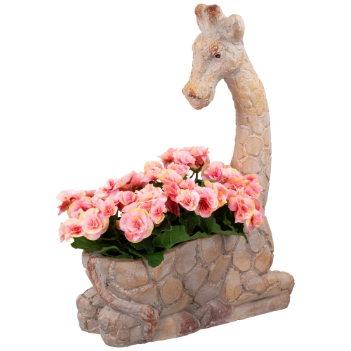 Giraffe Outdoor Ceramic Garden Planter - 17"