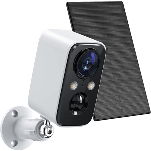 FOAOOD  Security Camera Wireless Outdoor Solar - Camera Surveillance Exterieur for Home Security(1White)
