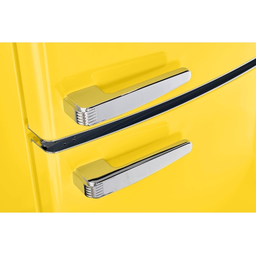 Unique Appliances Classic Retro 24-inch 12 cu. ft. Retro Frost Free Bottom Freezer Refrigerator in Canary Yellow
