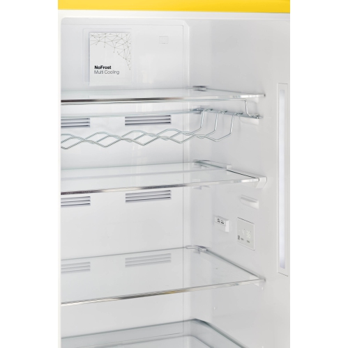 Unique Appliances Classic Retro 24-inch 12 cu. ft. Retro Frost Free Bottom Freezer Refrigerator in Canary Yellow
