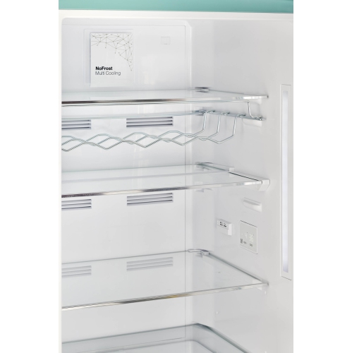 Unique Appliances Classic Retro 24-inch 12 cu ft Retro Frost Free Bottom Freezer Refrigerator in Ocean Mist Turquoise
