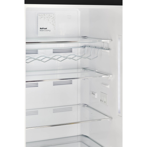 Classic Retro d'unique électroménagers de 24 po et 12 pi3. avec Réfrigérateur à congélateur inférieur sans givre de Retro Frost, noir mat