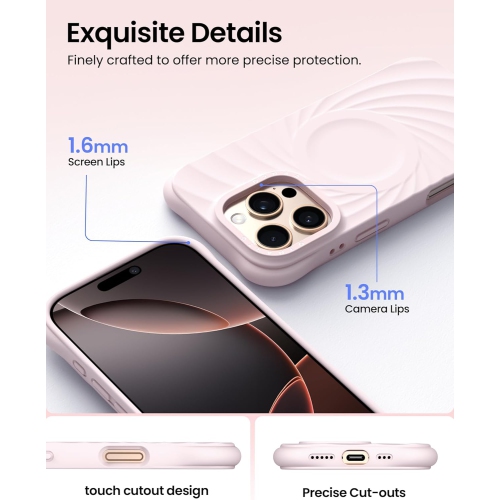 ORNARTO Vortuxe Designed for iPhone 16 Pro Max Case [Compatible with MagSafe/Military-Grade Drop Protection] Liquid Silicone 16 Pro Max Cover with