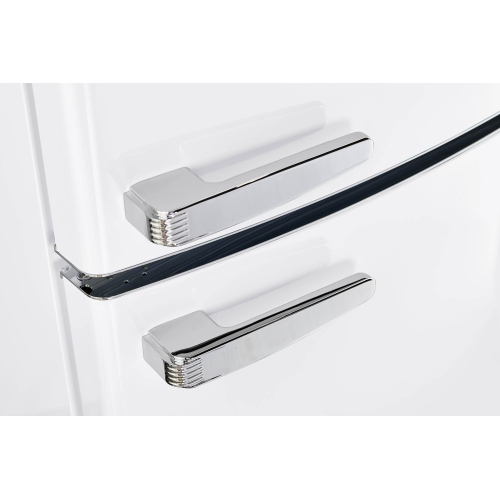 Unique Appliances Classic Retro 24-inch 12 cu. ft. Retro Frost Free Bottom Freezer Refrigerator in Marshmallow White