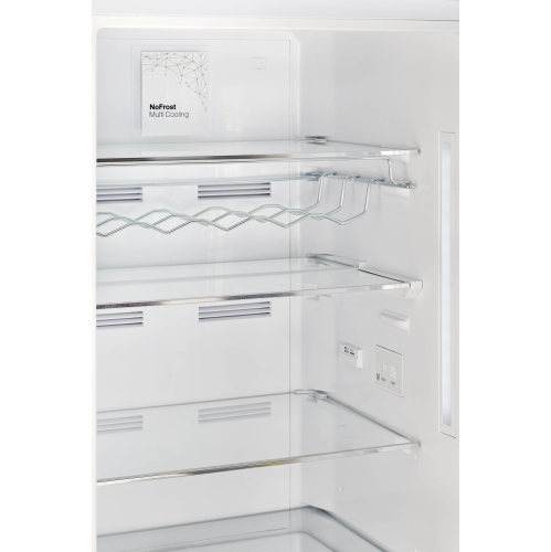 Unique Appliances Classic Retro 24-inch 12 cu. ft. Retro Frost Free Bottom Freezer Refrigerator in Marshmallow White