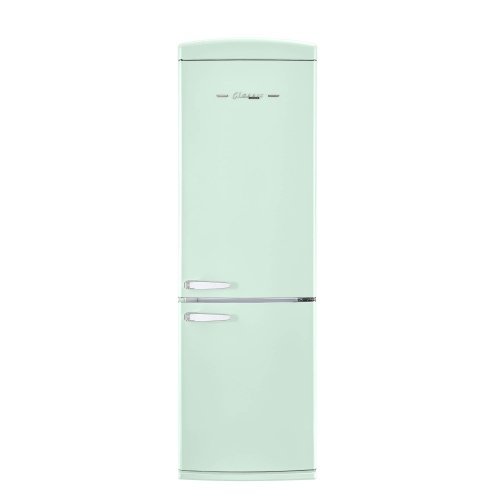 UNIQUE APPLIANCES  Classic Retro 24-Inch 12 Cu. Ft. Retro Frost Free Bottom Freezer Refrigerator In Summer Mint In Green