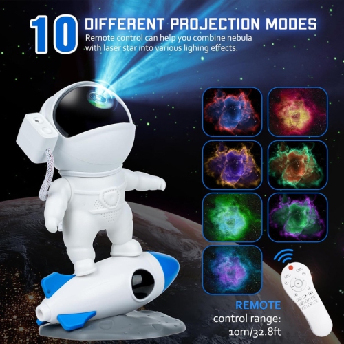 YOULIGHTS Night Light Astronaut Galaxy Projector, Cool Trendy Item, Starry Sky Nebula Light LED Light, Suitable for Bedroom Ceiling Room Decoration