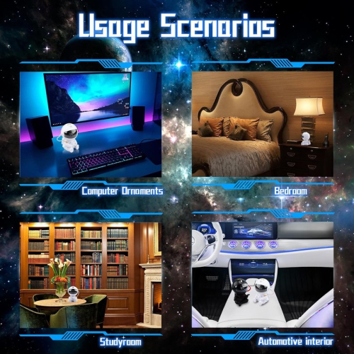 YOULIGHTS Astronaut starry sky projector, galaxy projector lamp, night light for kids, nebula chandelier with remote control, birthday, Valentine's