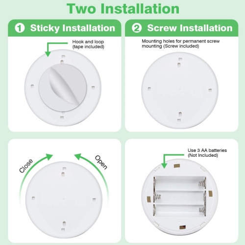 YOULIGHTS 2 Pack, RGB LED Spotlight, Battery Operated Accent Lights, Indoor Mini Puck Light, Dimmable Uplight, 4000K Warm White, Stick on Anywhere