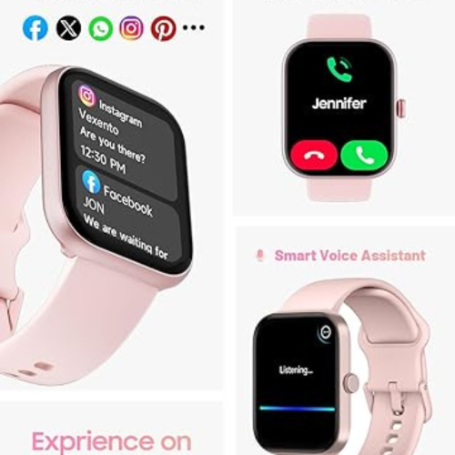 Smart Watch for Women, Alexa Built-in, Answer/Make Calls, 1.91" HD Screen Fitness Watch, IP68 Waterproof, 100 Sports, Heart Rate Monitor, Sleep